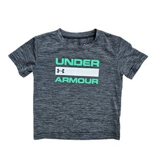 Under Armour Boys 3T Gray Space Dye Graphic T-Shirt Athletic Crew Neck
